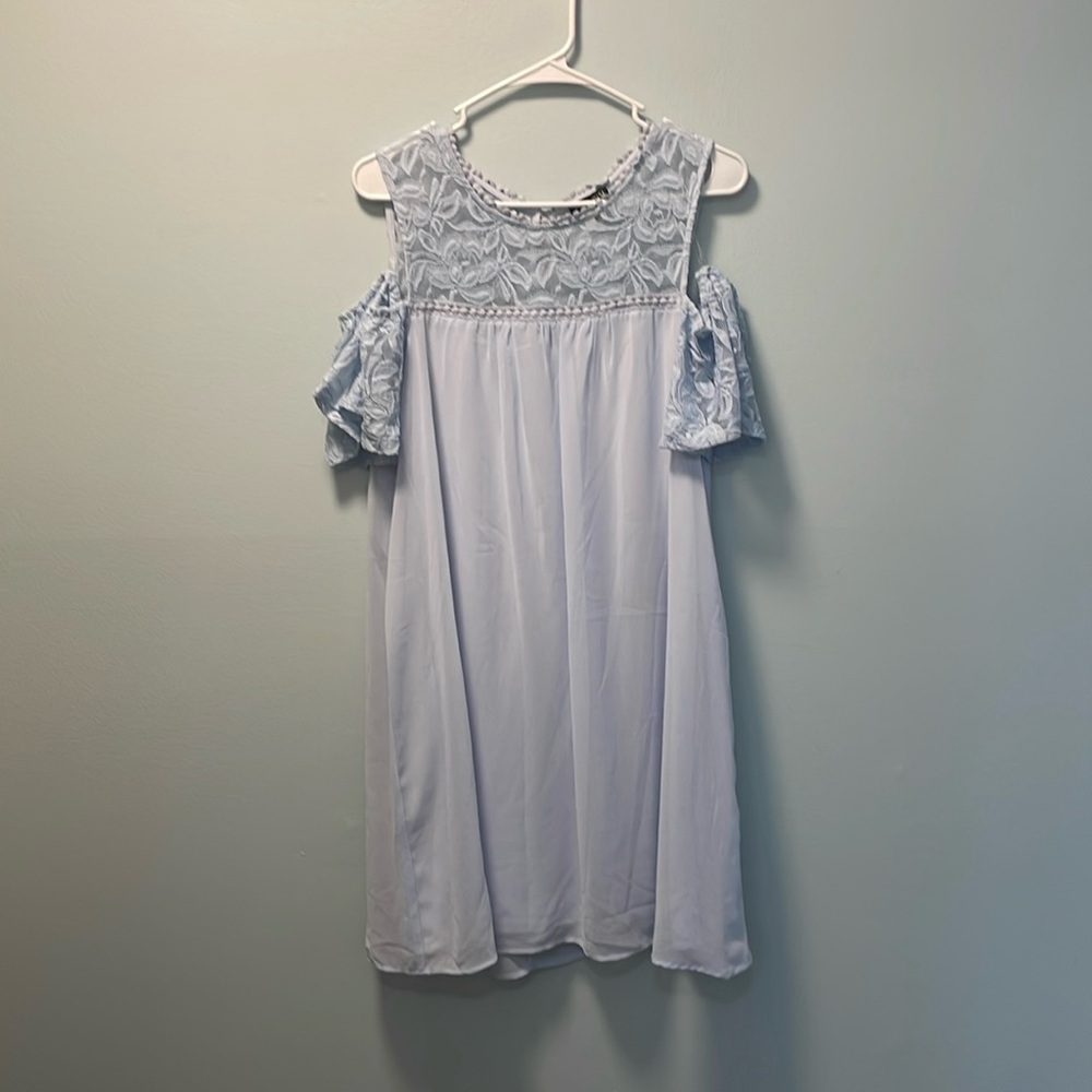 As U Wish Juniors Light Blue Dress sz XL